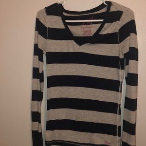 Striped Grey and Navy Blue shirt